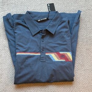 Travis Mathew Blue Polo Shirt